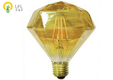 dekorative LED Birnen 4W 2200K flachen Diamant-mit goldenem Glas D64*148mm